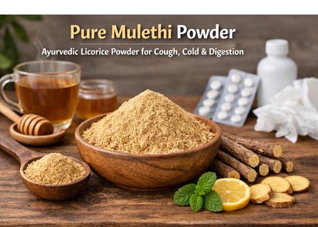 Pure Mulethi Powder – Ayurvedic Licorice Powder for Cough, Cold & Digestion